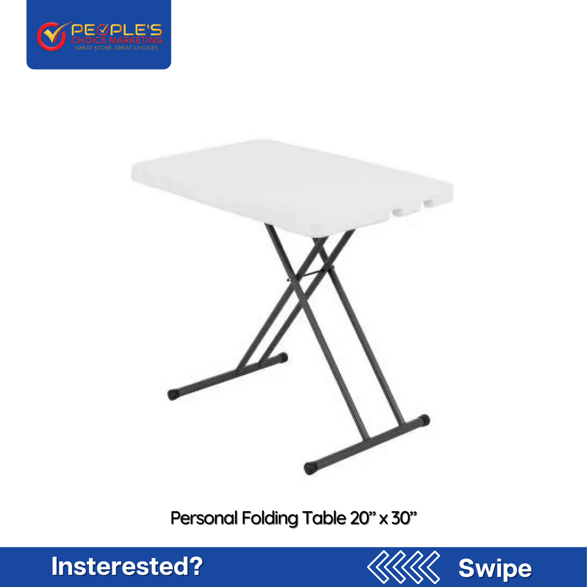 Personal Folding Table 20 x 30
