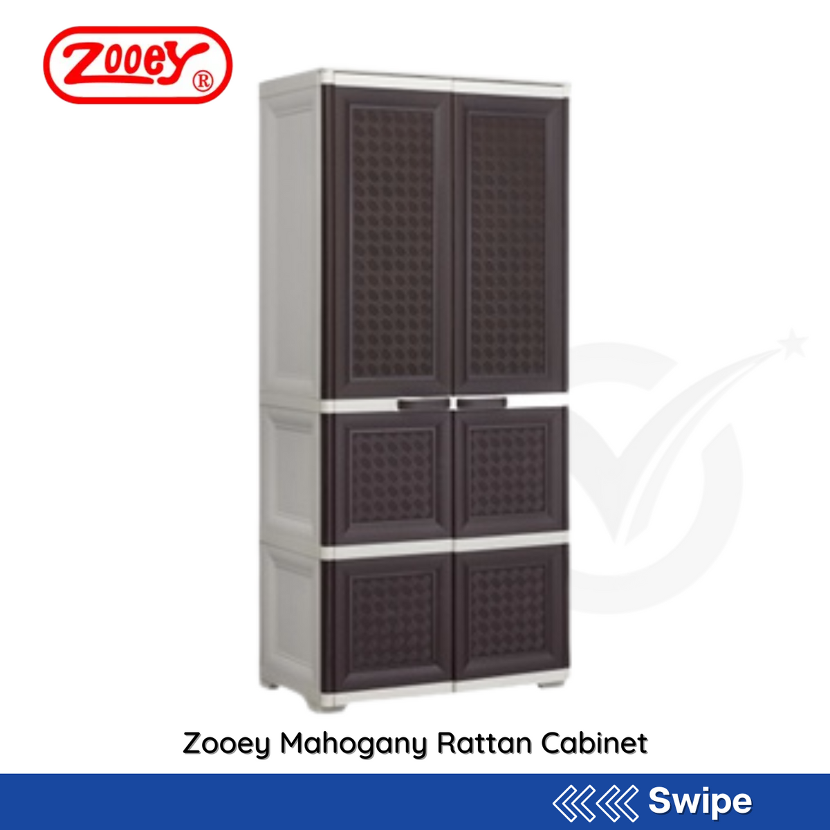 Zooey Mahogany Rattan Cabinet People s Choice Marketing
