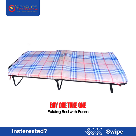 Buy 1 Get 1 Folding Bed with Foam - People's Choice Marketing