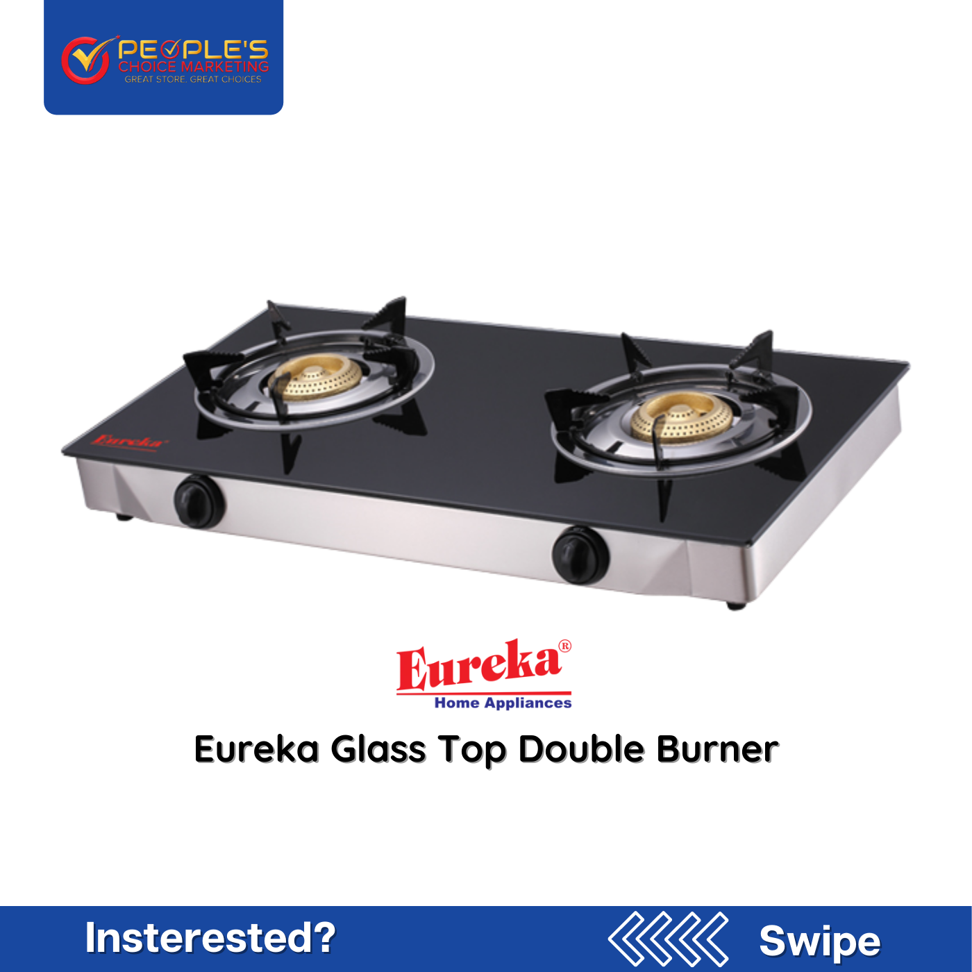 Eureka Glass Top Double Burner