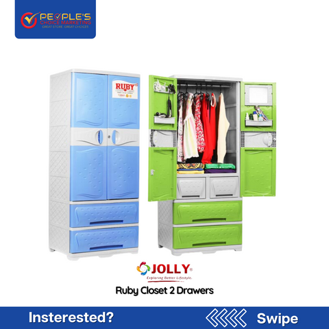 Buy 1 Get 1 Ruby Closet Cabinet with 2 Big Drawers