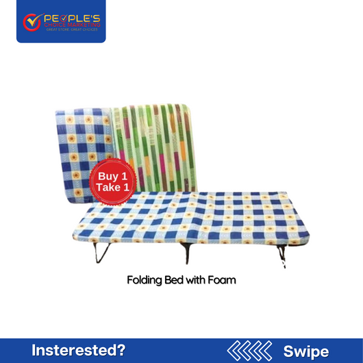 Buy 1 Get 1 Folding Bed with Foam - People's Choice Marketing