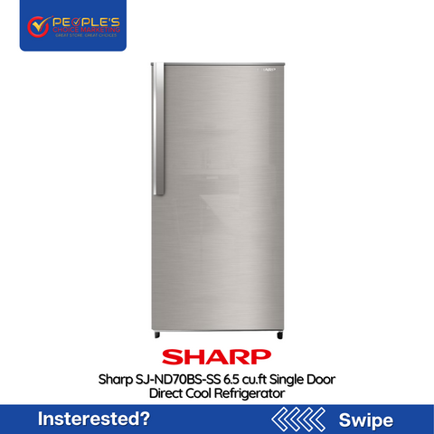Sharp Refrigerator SJ-ND70BS-SS 6.5 cu.ft 1 door