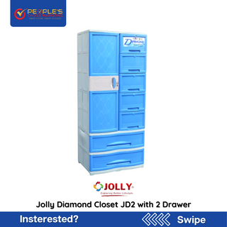 Buy 1 Get 1 Jolly Diamond Closet Cabinet with 2 Drawers