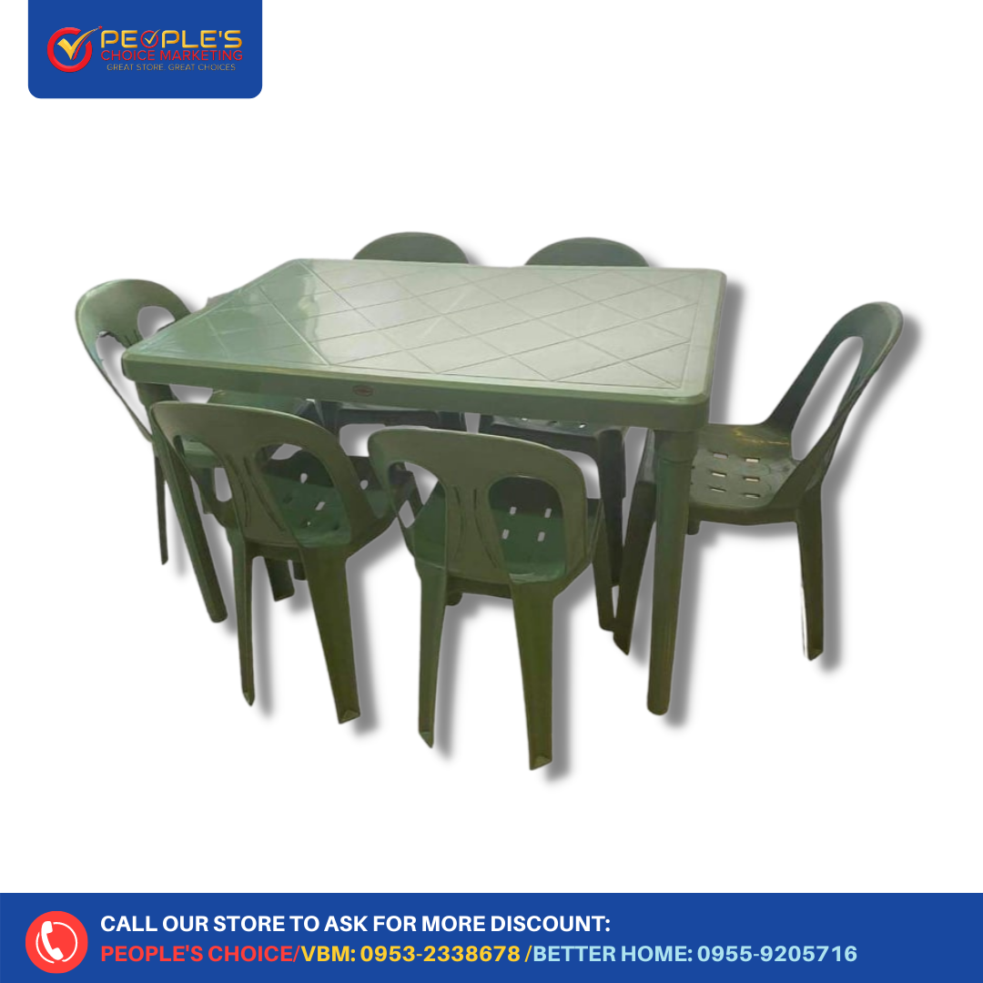 Monoblock table with chairs