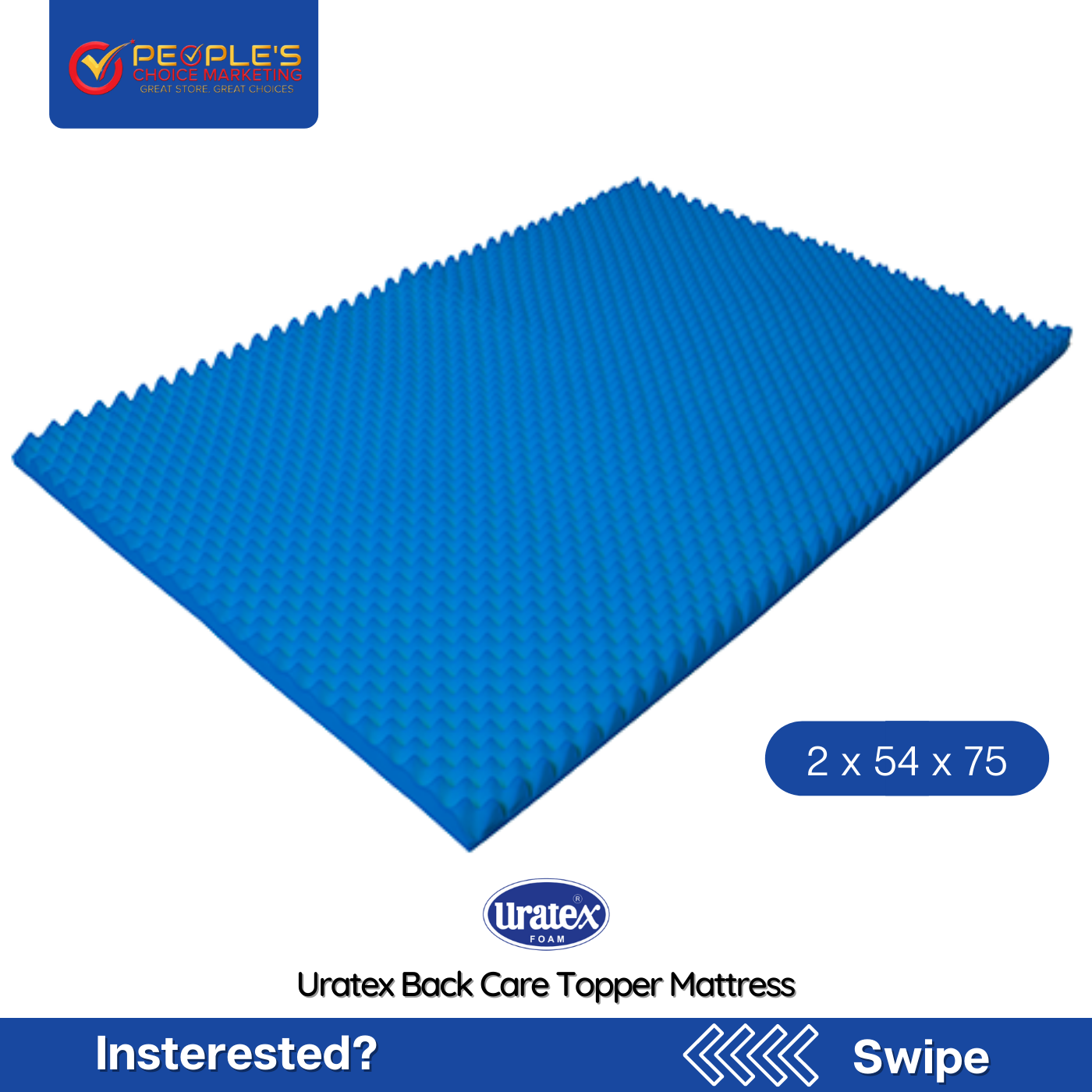 DMI Foam Mattress Topper, Egg Crate Foam Pad, Mattress Pad and Bed Topper  for Support, Air Circulation, Pressure Relief and Weight Distribution