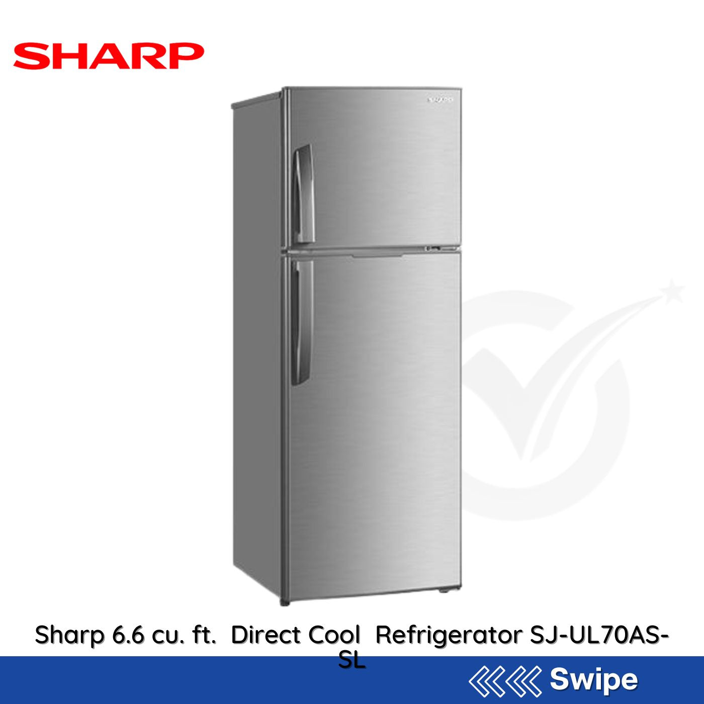 Sharp 6.6 cu. ft.  Direct Cool  Refrigerator SJ-UL70AS-SL - People's Choice Marketing