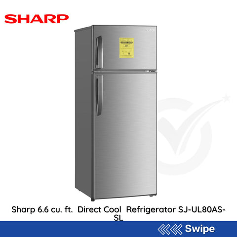 Sharp 6.6 cu. ft.  Direct Cool  Refrigerator SJ-UL80AS-SL