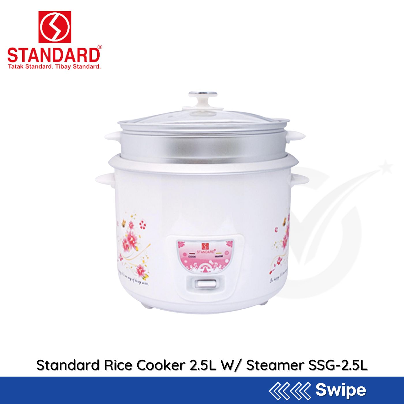 Standard Rice Cooker 2.5L W/ Steamer SSG-2.5L
