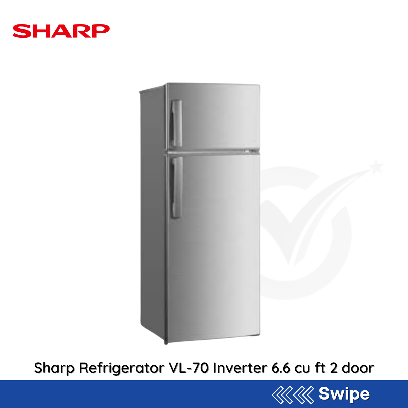 Sharp Refrigerator  VL-70 Inverter 6.6 cu ft 2 door