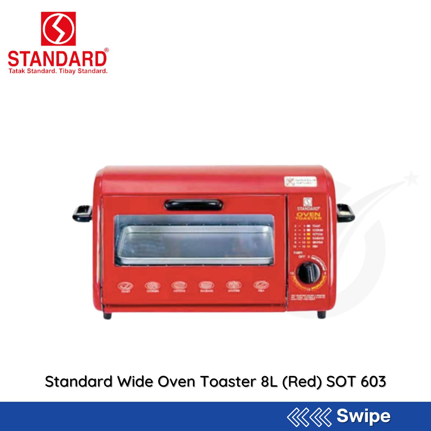 Standard Wide Oven Toaster 8L (Red) SOT 603