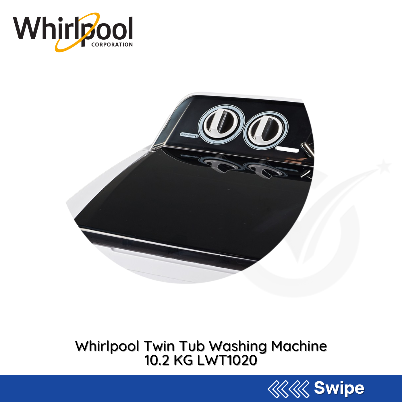 Whirlpool Twin Tub Washing Machine 10.2 KG LWT1020