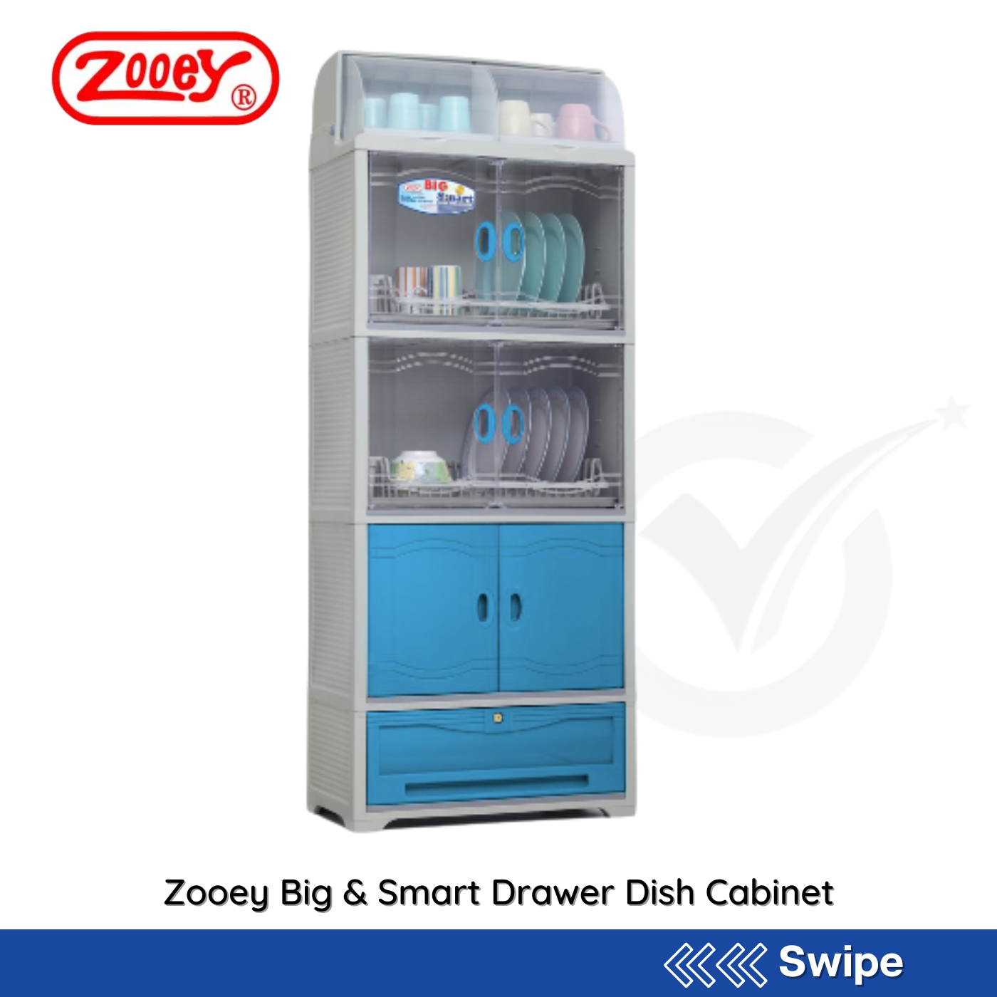 Zooey Big Smart Drawer Dish Cabinet People s Choice Marketing