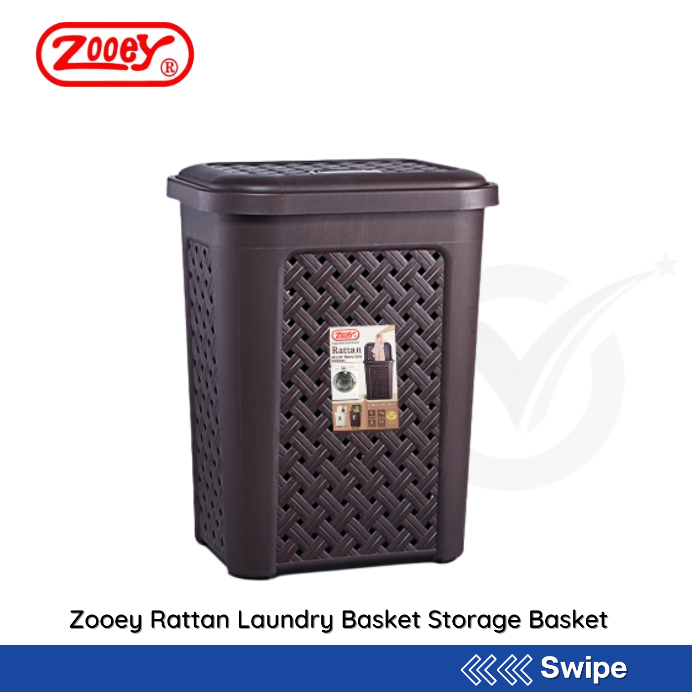 Zooey Rattan Laundry Basket Storage Basket